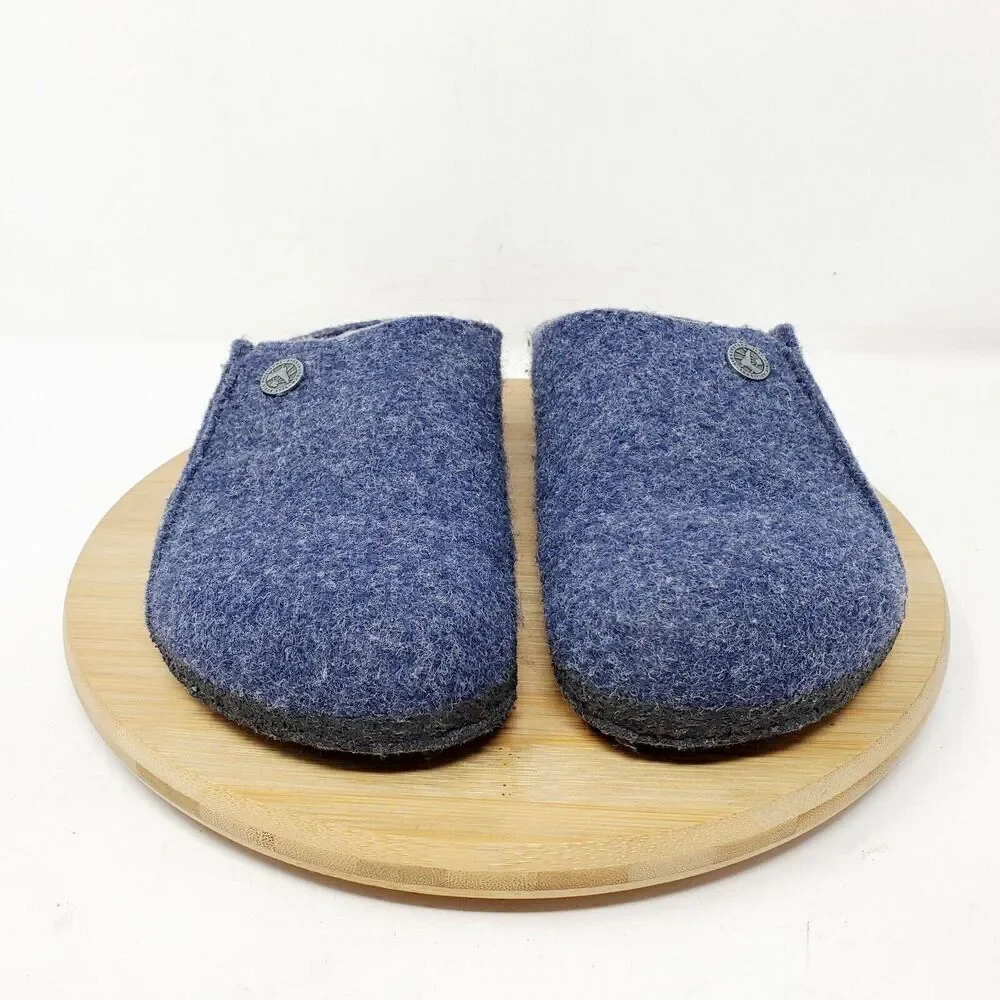 Birkenstock Zermatt‎ Shoes Kids 32 Blue Wool Slip On Mule Sandal Shearling